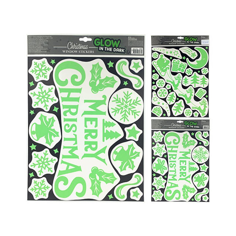 Autocolante de Craciun 30X42cm fluorescente