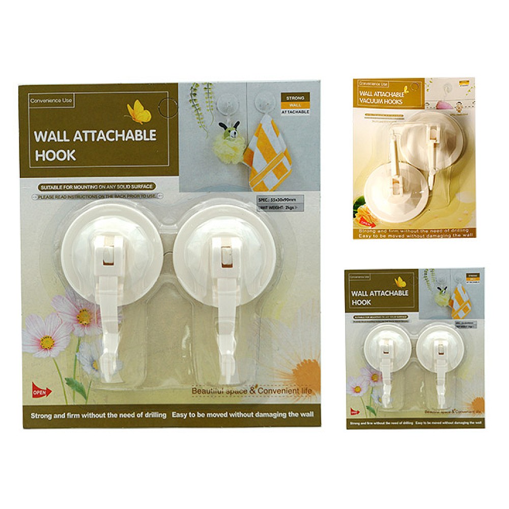 Set de 2 cârlige vacuum