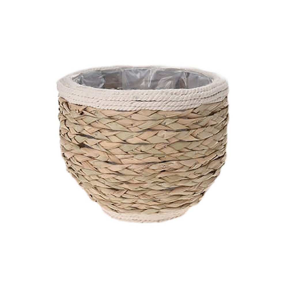 Ghiveci impletit cu dunga D32cm, H26cm