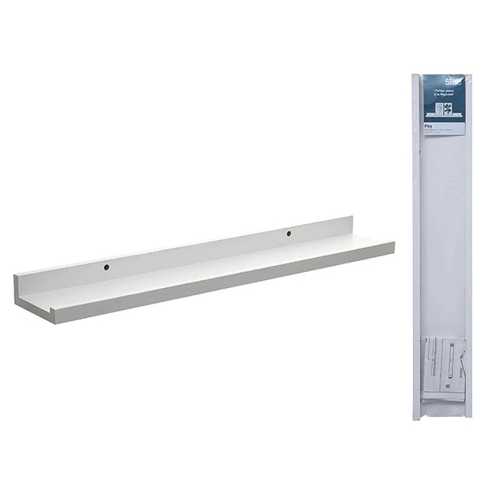 Raft 58X10X4cm Five Fixy, alb, MDF
