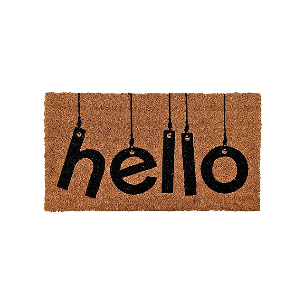 Covoras pentru antreu din cocos 33X60cm Luance Hello, PVC