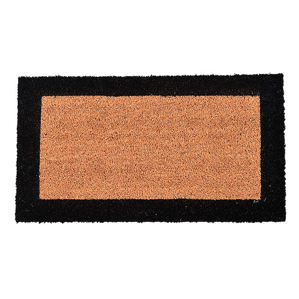 Covoras pentru antreu din cocos 33X60cm Luance, PVC, maro/negru