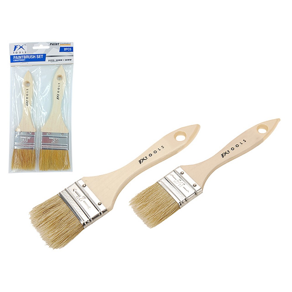 Set de perii de uz casnic FX 2buc (3.8, 5cm), miner din lemn