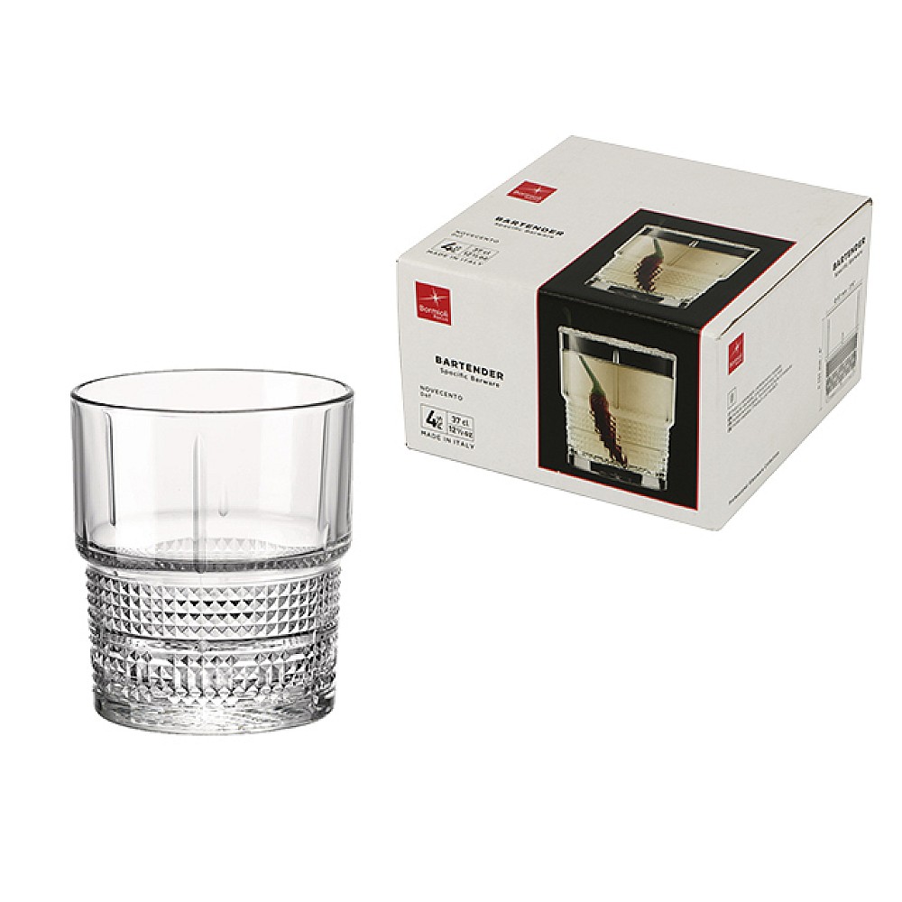 Set pahare whisky tip Tumbler Bartender 4buc, 370ml