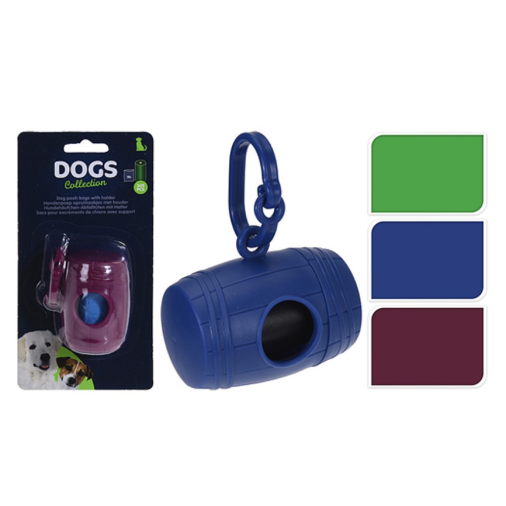 Container pentru sacose la plimbarea cainilor 8X5cm +sacose 15buc