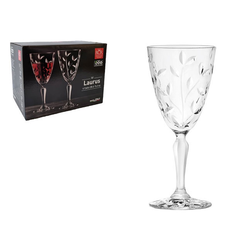Set 6 pocale pentru vin Laurus, 280ml