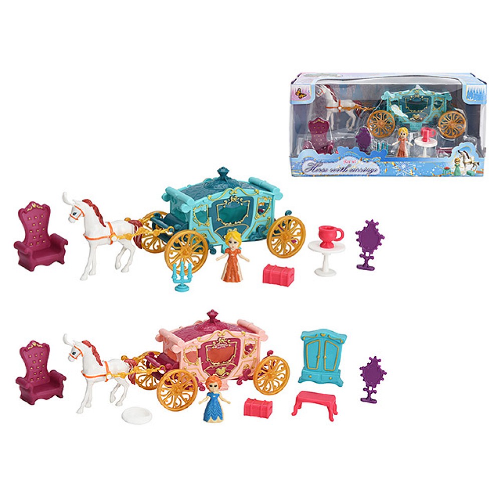 Set ”Trăsură cu cal” 20X6X7cm, 8unit