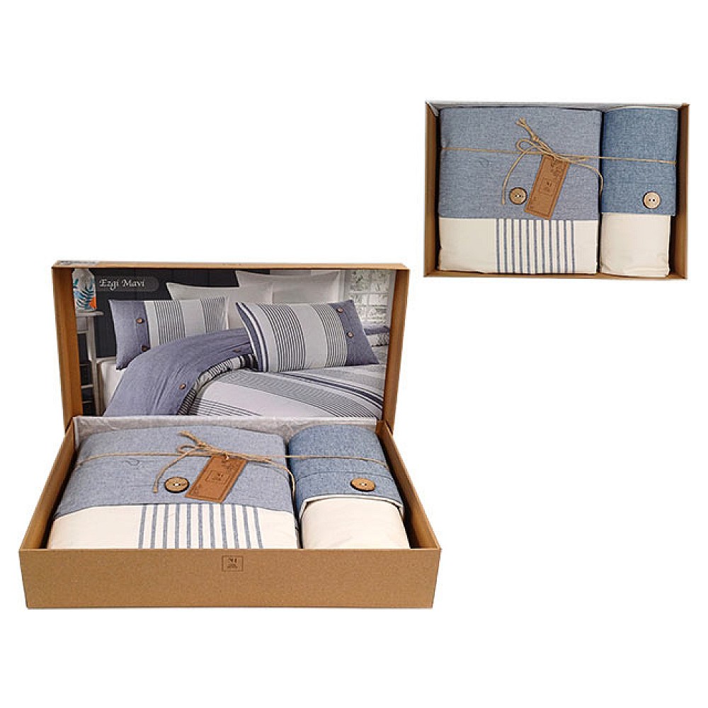 Lenjerie de pat Euro 2 NH Ezgi Blue, in