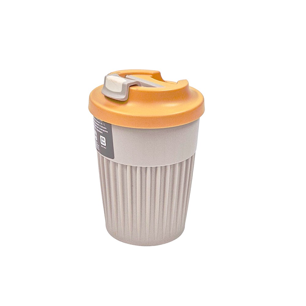 Pahar ToGo cu clapeta Phibo 350 ml, forma relief 