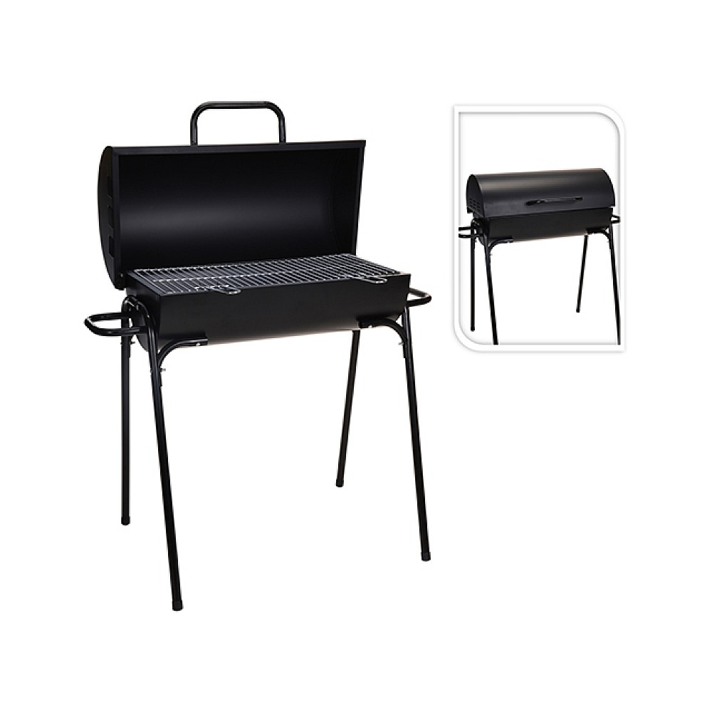 Gratar cilindric cu picioare BBQ D33X63cm, H70cm