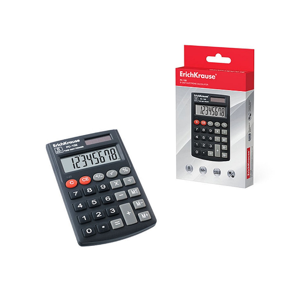 Calculator 8-Digit ErichKrause PC-102 Classic, negru