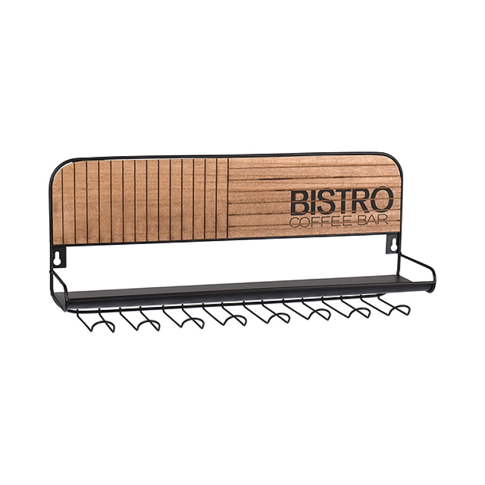 Suport pahare/cani suspendat ”Bistro” 48X12X20cm