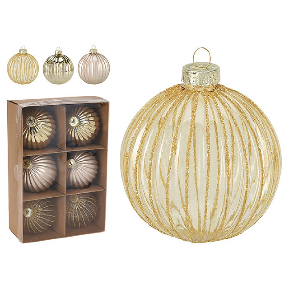 Set globuri din sticla 6X80mm 