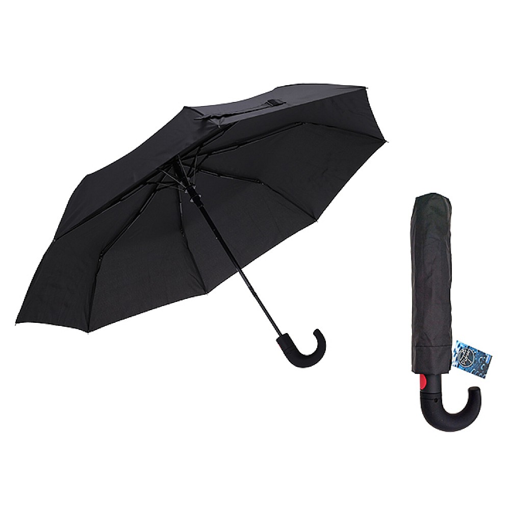 Umbrela pliabila automata Piove D97cm H60cm 8 spite, monocolora