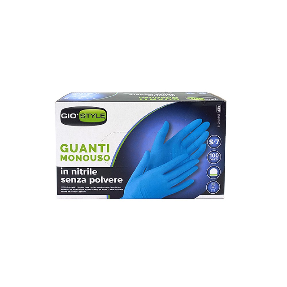 Manusi din nitril Giostyle albastre marimea S, 100buc