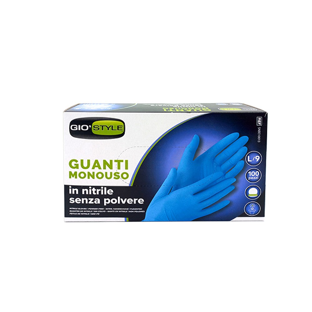 Manusi nitrilice Giostyle, albastre marimea L, 100buc
