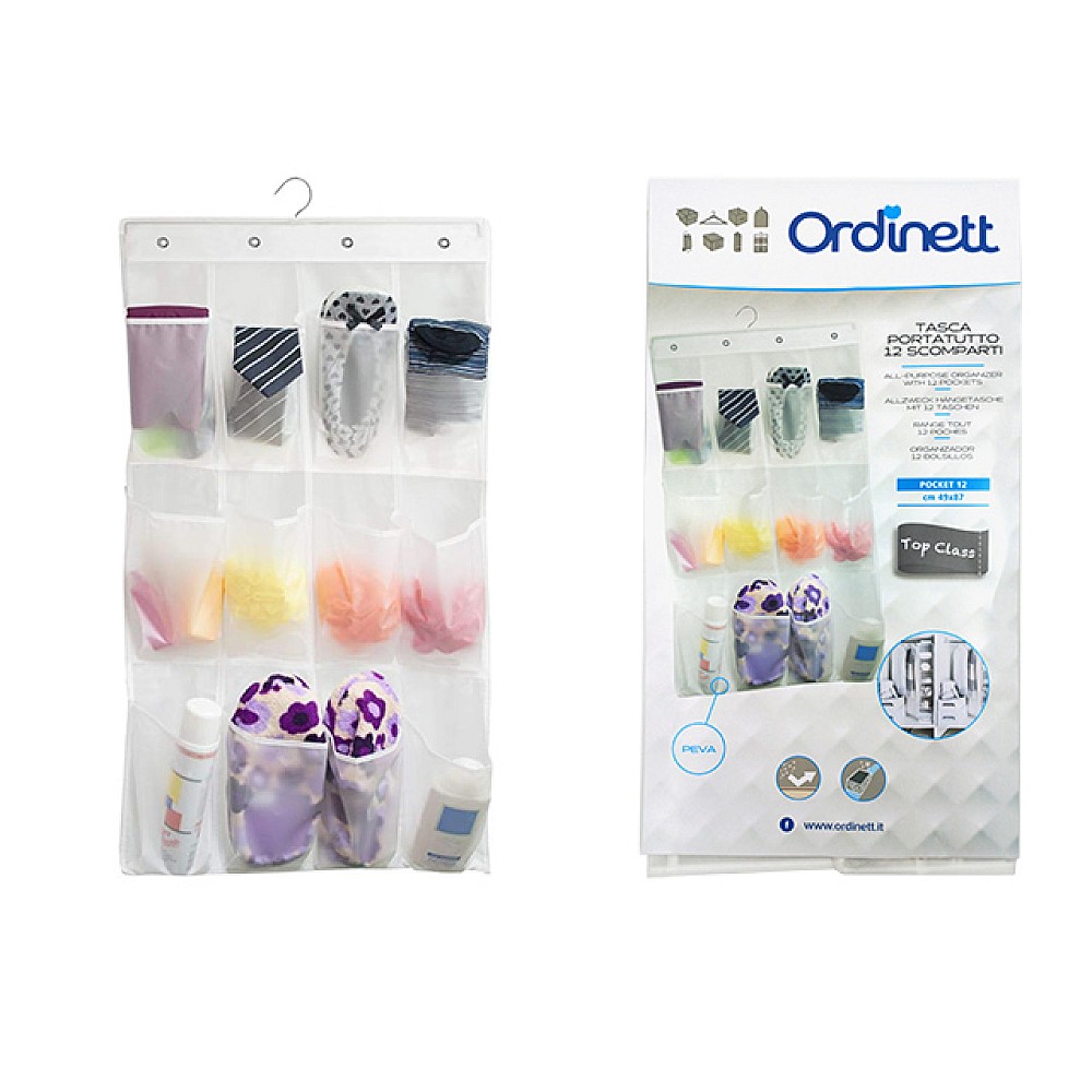 Organizator suspendabil Top Class, 12 sectiuni 49X87cm, alb