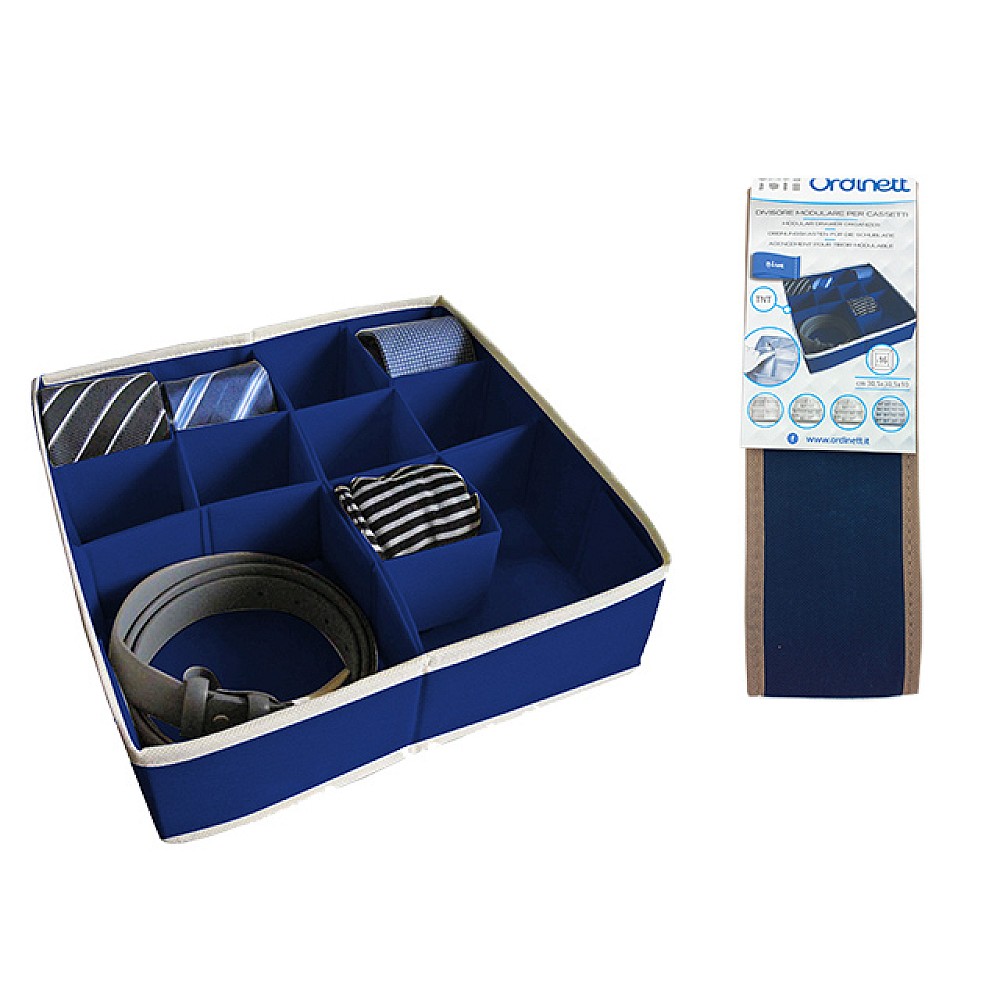 Organizator textil Ordinett 30.5X30.5X10cm, albastru