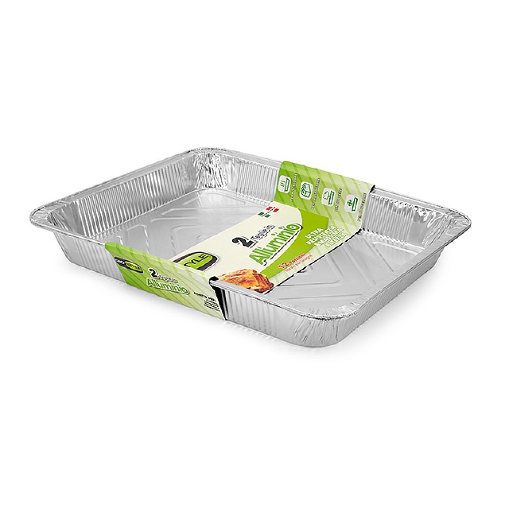 Forme din aluminiu GioStyle 2buc, 90µm, 39.5X33X4.7cm, pentru 12 portii
