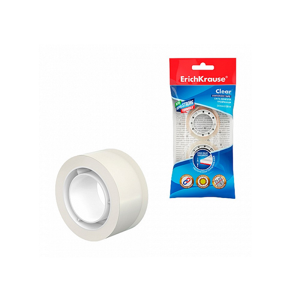 Set banda adeziva 2buc 24mX20mm ErichKrause Clear
