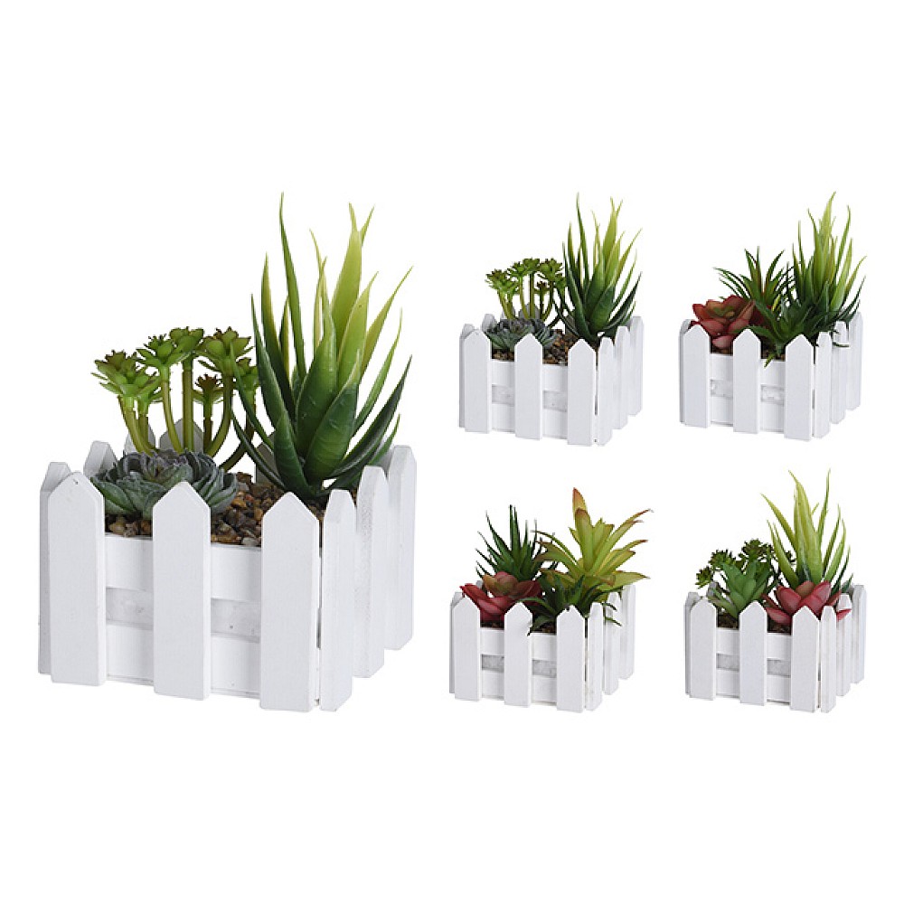 Floare artificiala 15cm in ghiveci-gard