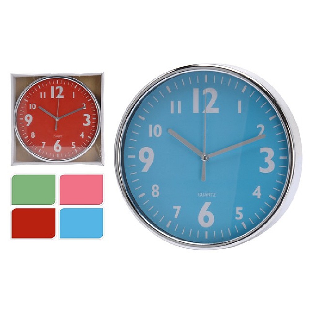 Ceas de perete rotund 20cm, H3.6cm, din metal