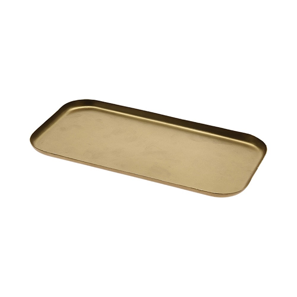 Tava metalica cu margine 30X16cm, aurie