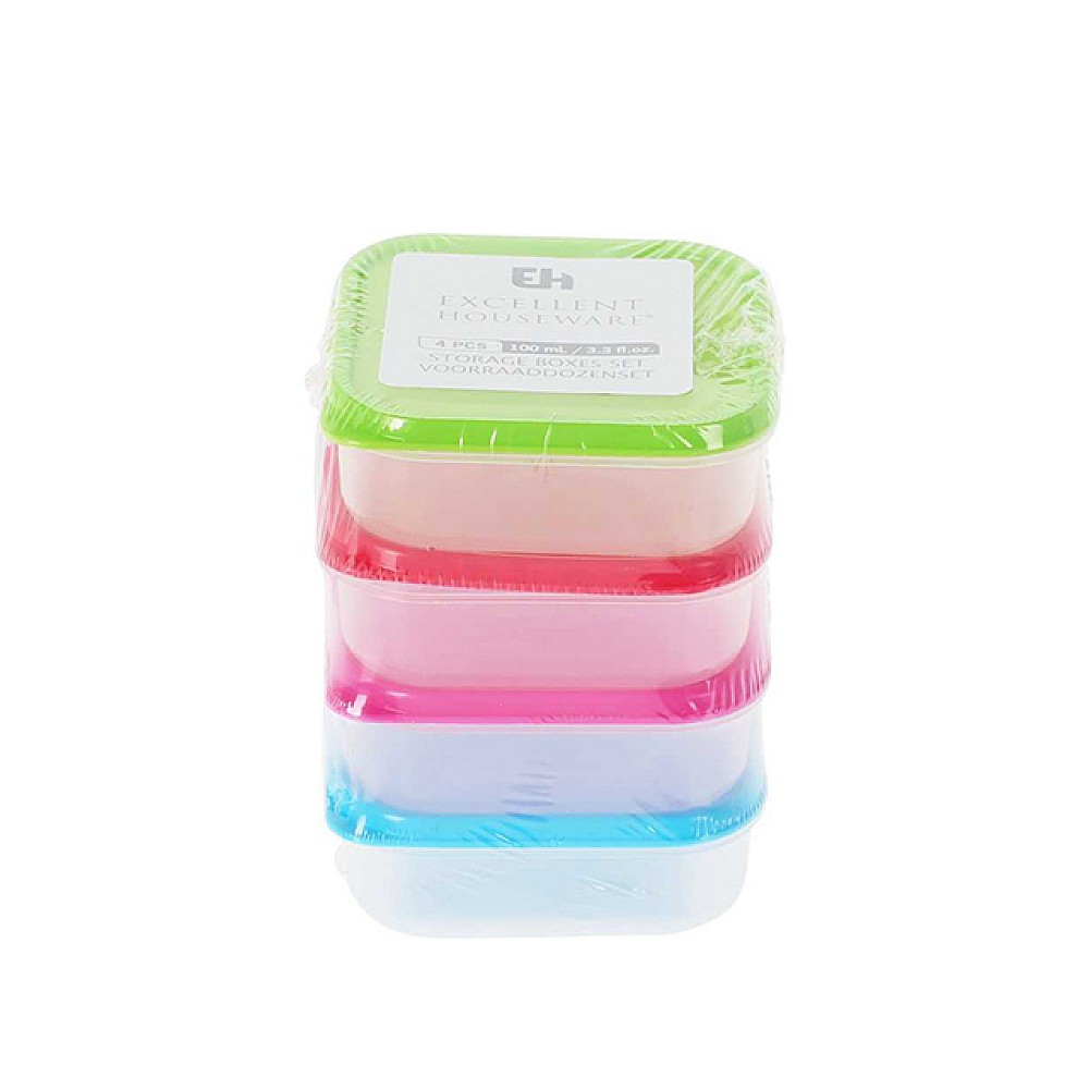 Set recipiente pentru alimente EH 4buc, 100ml, 7.2X7.2X2.5cm