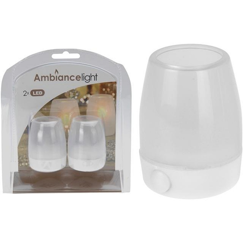 Set lumanari LED 2buc, albe