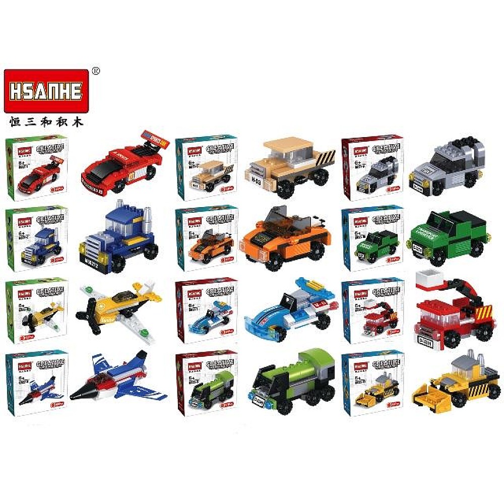 Constructor Hsanhe mini Car 12X12X4cm, 12div (N6027)