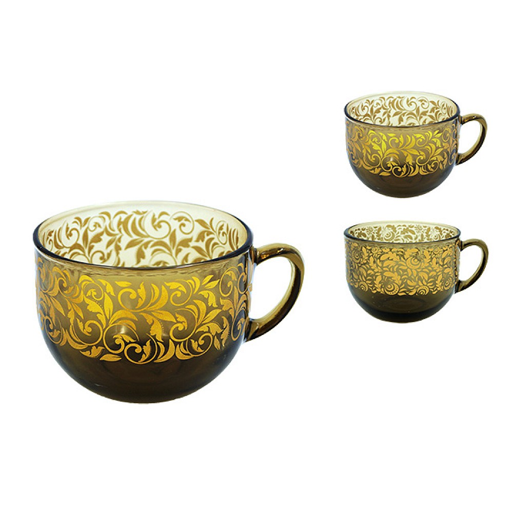 Cana pentru supa din sticla GI Verso 670ml, Monogram