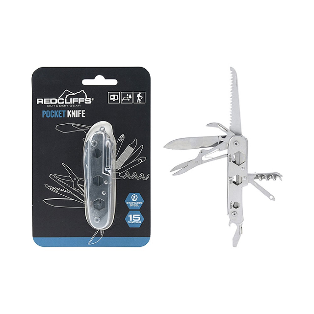 Cutit de buzunar Redcliffs 15 functii, 9 cm