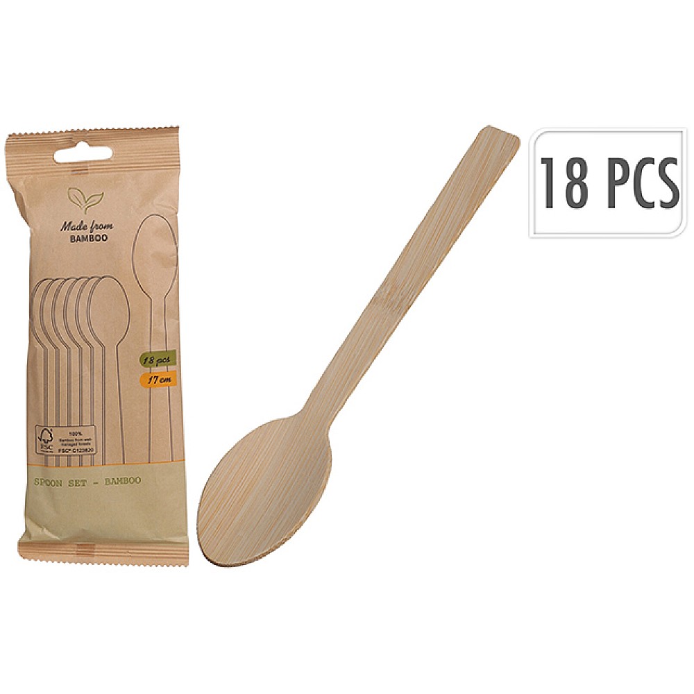 Set linguri 18buc 17cm, lemn