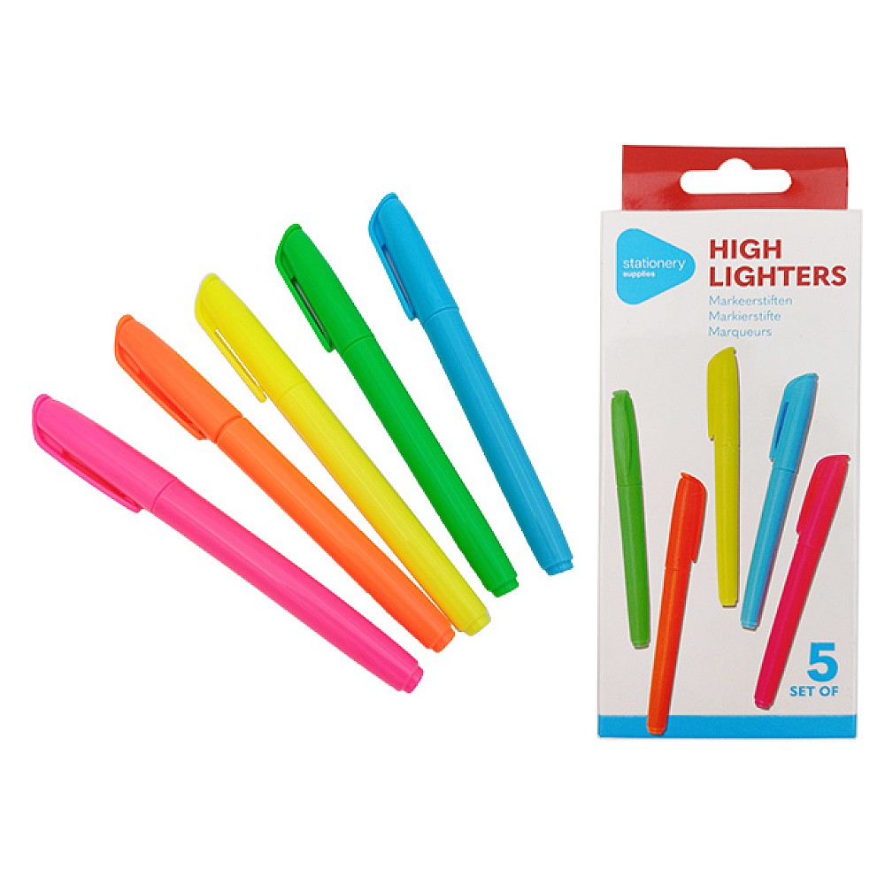 Set Textmarkere 5 buc Neon
