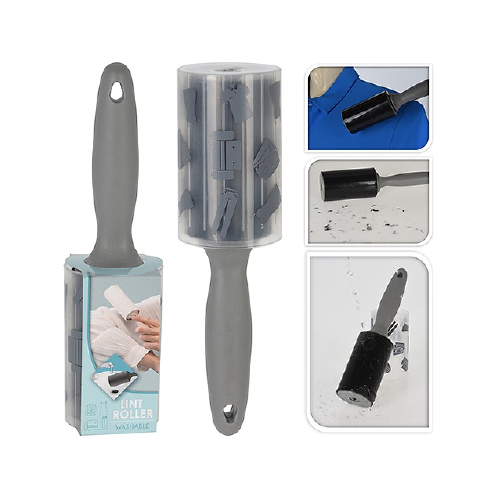 Perie pentru haine cu role D5.5 cm X 10 cm, lavabila