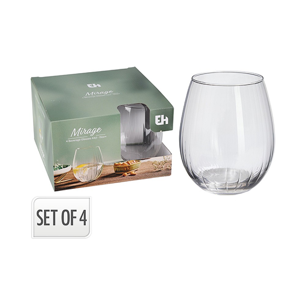 Set pahare pentru bauturi EH 4buc 420 ml, 10 cm