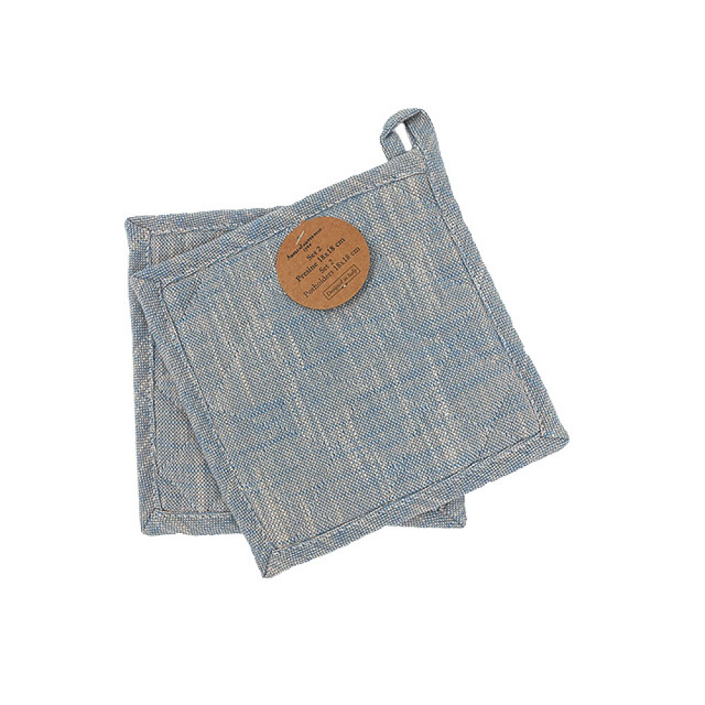 Set suporturi termo AF Volterra Carta 2buc 18X18cm, 100% cotton, albastru