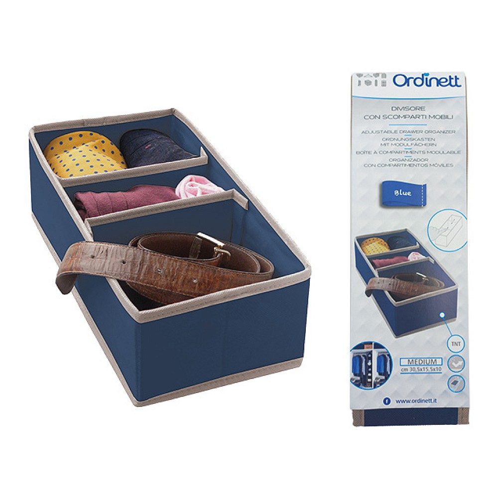 Organizator textil 30.5X15.5X10cm, albastru