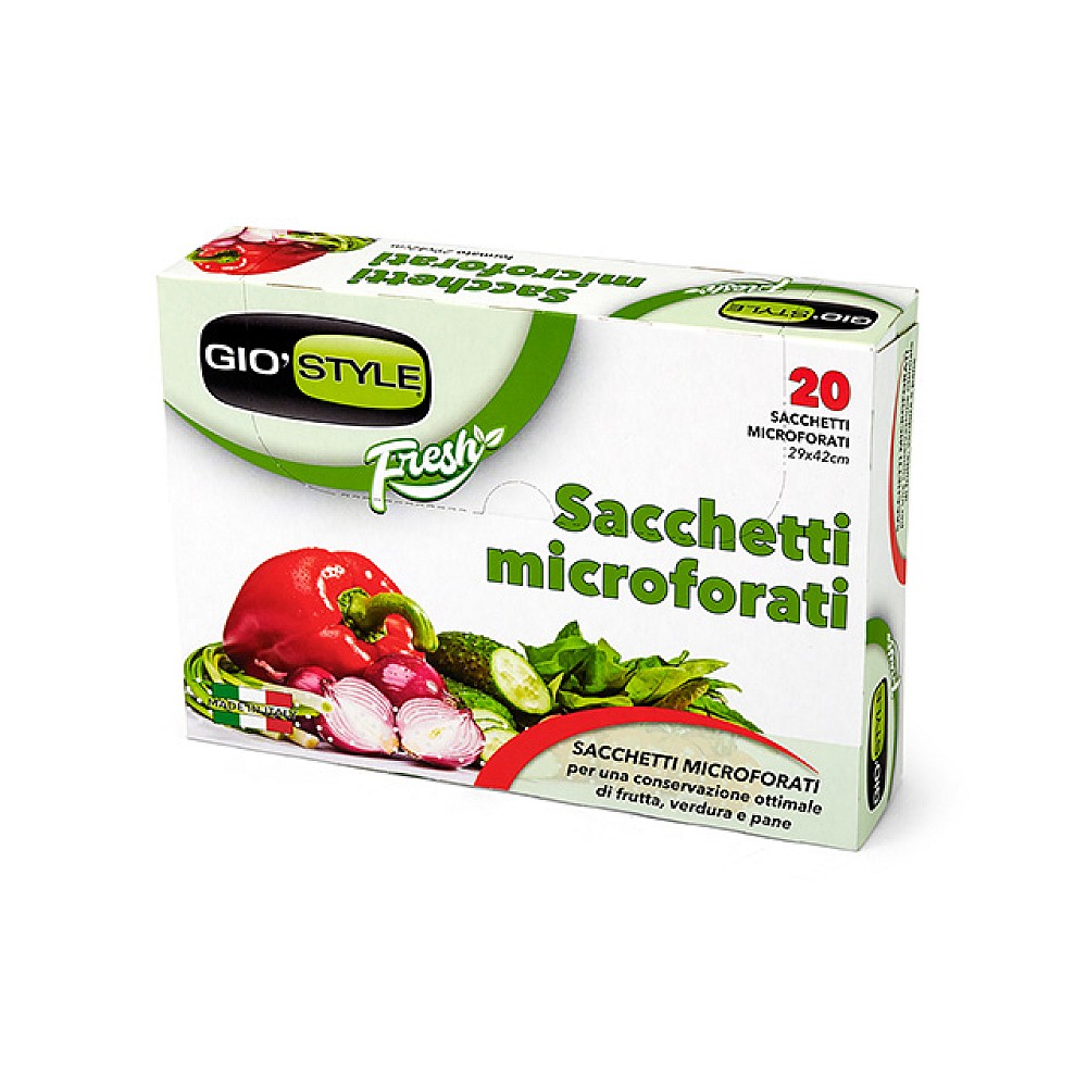 Pungi perforate pentru legume GioStyle 20buc 29X42cm