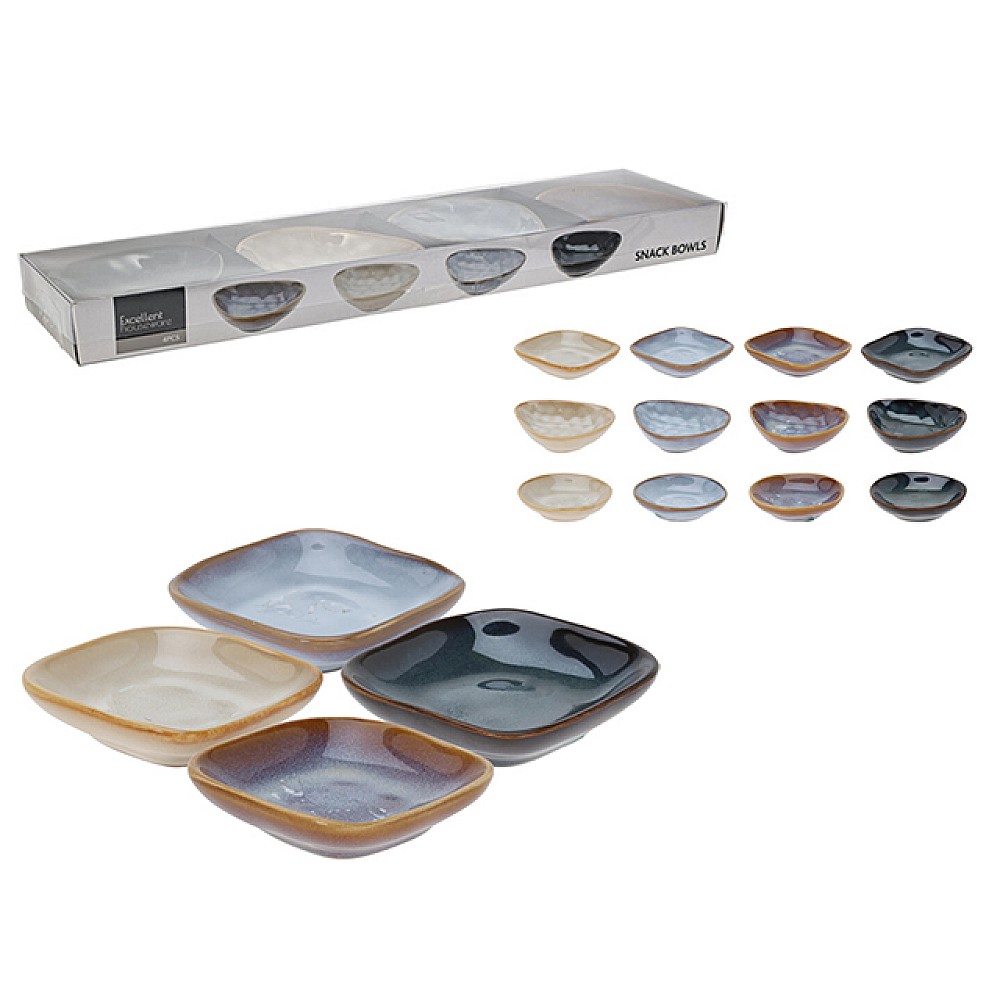 Set aperitiv EH 4 boluri 7X7X2 cm