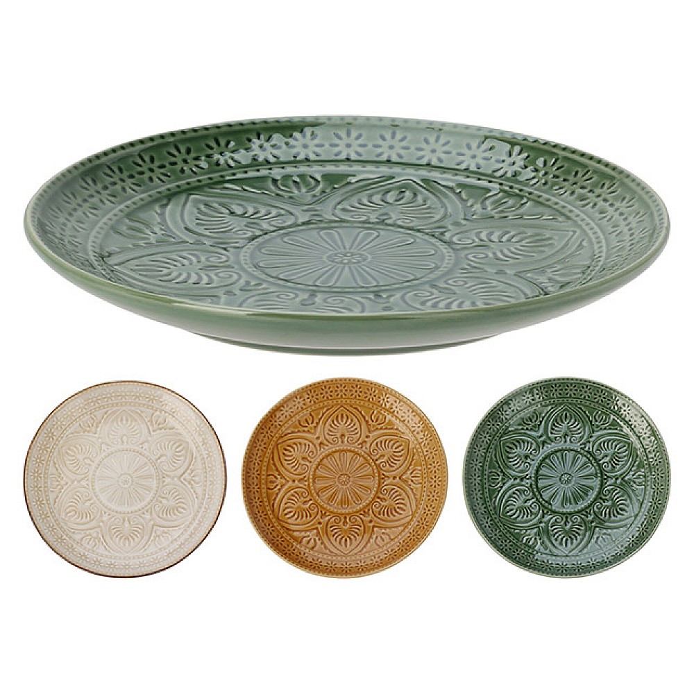 Farfurie de desert 20 cm Embossed Leaves, ceramica