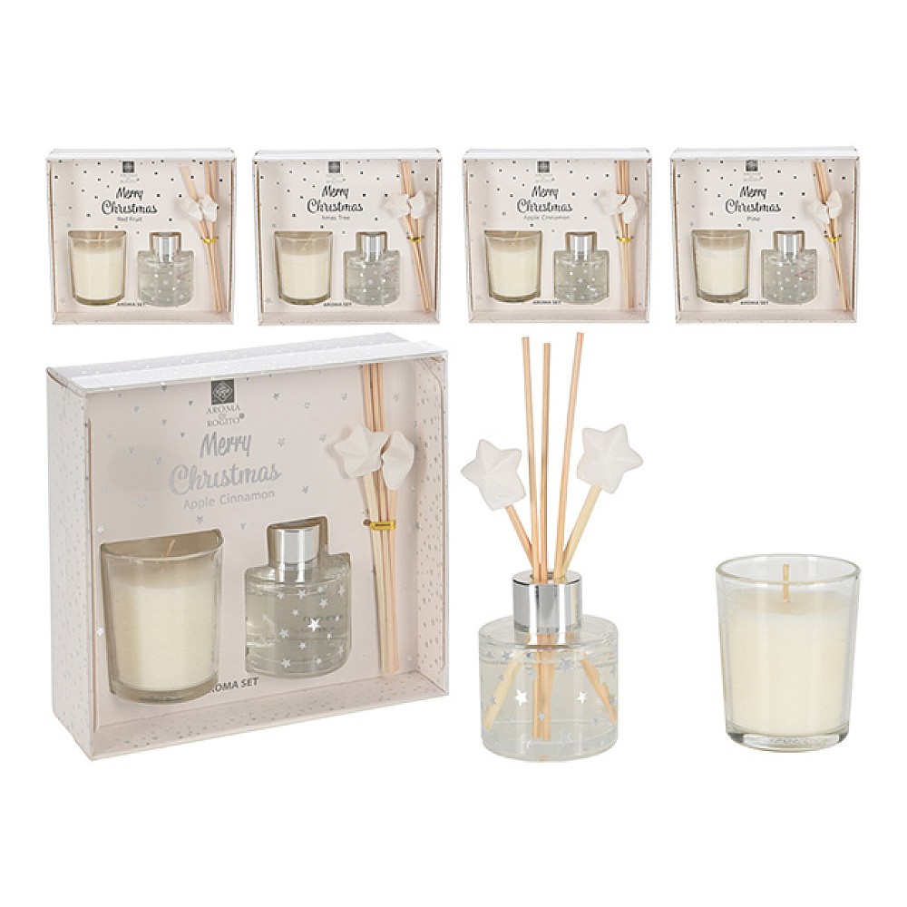 Set de aromaterapie Christmas: aromatizator 40ml si luminari