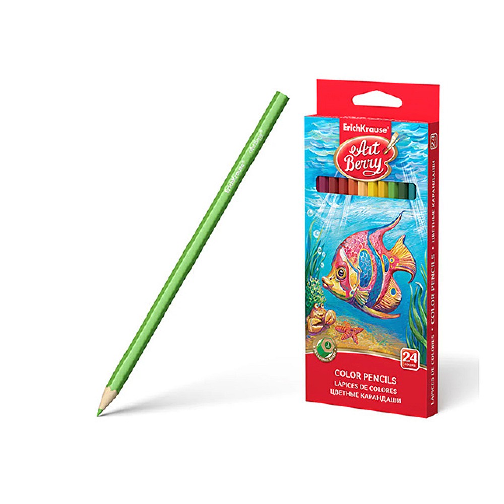 Set creioane colorate 24 buc ErichKrause ArtBerry, acuarela