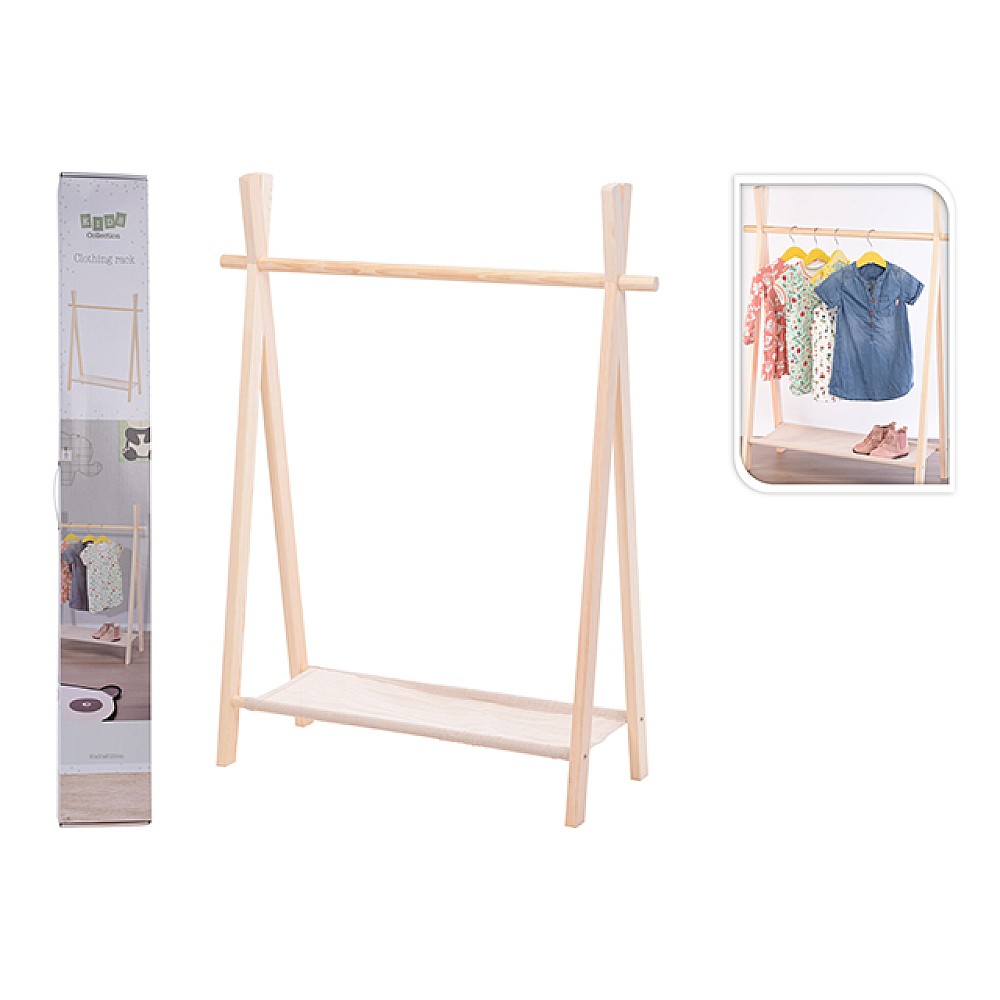 Cuier cu suport pe picioare transversal 80X30X100cm Kids, lemn, pentru copii