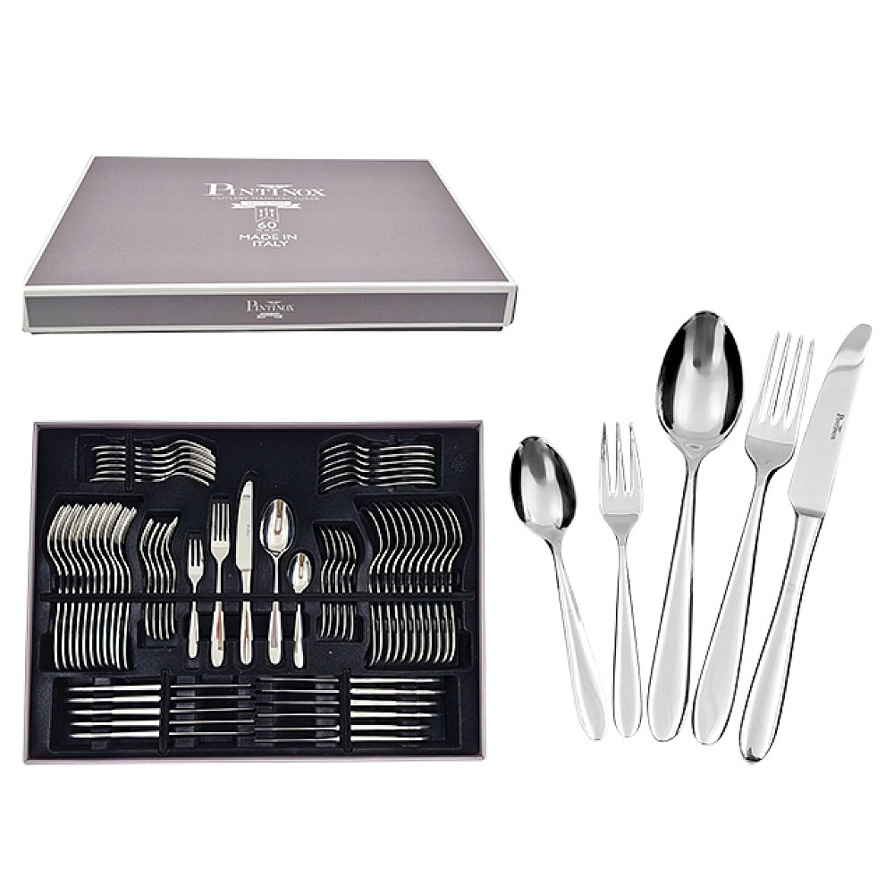Set de tacamuri Pinti Ritz 60buc, inox 18/10, magnet box