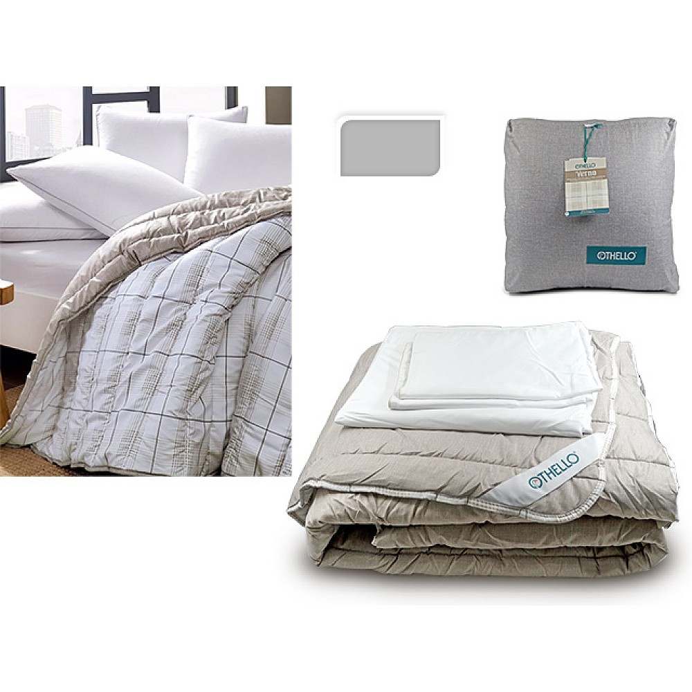 Plapuma + lenjerie de pat 2pers Othello Verno, gri