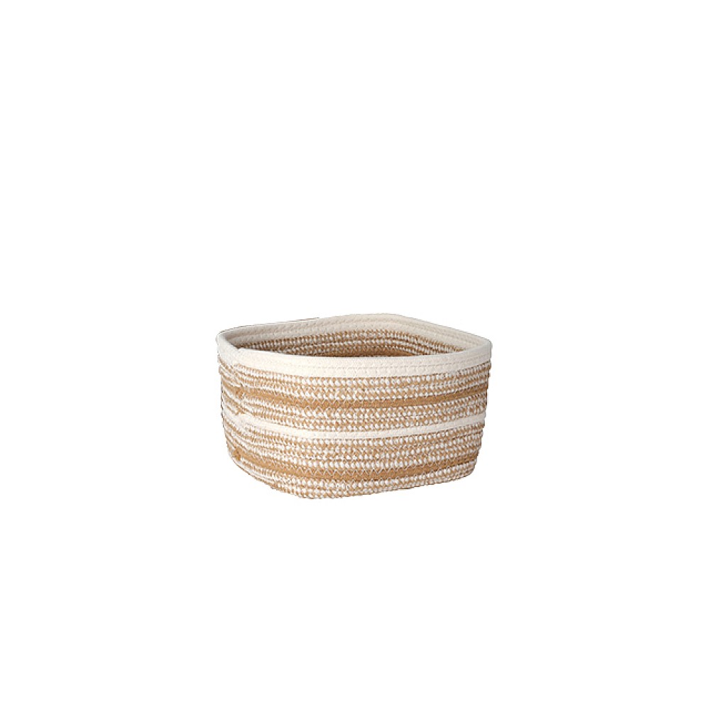 Cos impletit H&S 23X23X13cm, bej, inalt