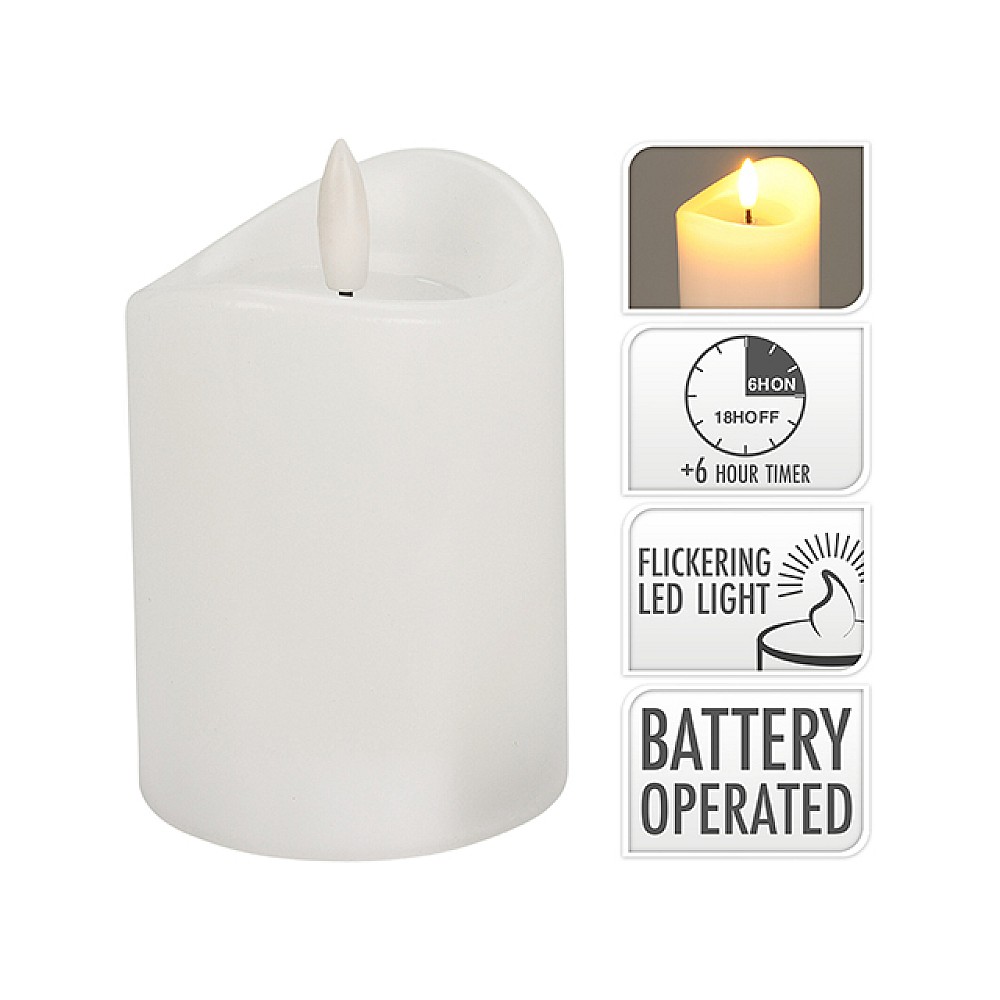 Lumanare LED 7X10сm cronometru,alba