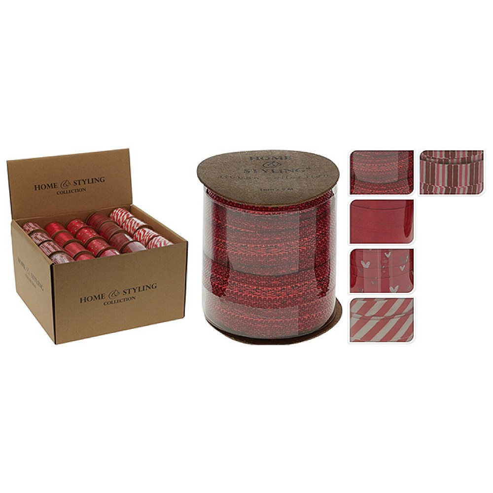 Panglica decorativa 1 cmХ5 m, rosie