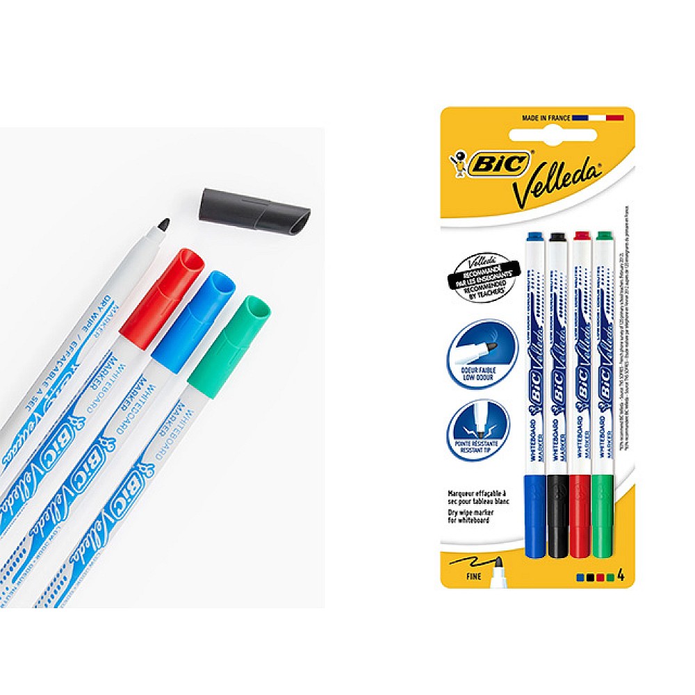 Set 4 markere permanent BIC Velleda